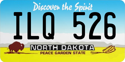 ND license plate ILQ526