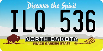 ND license plate ILQ536