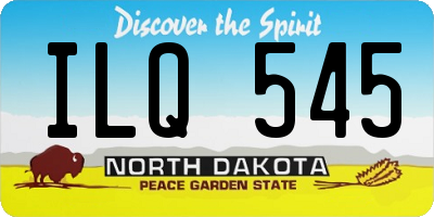 ND license plate ILQ545