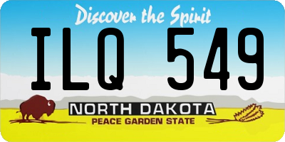 ND license plate ILQ549
