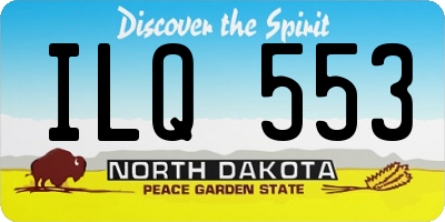 ND license plate ILQ553
