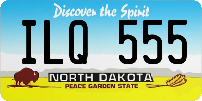 ND license plate ILQ555