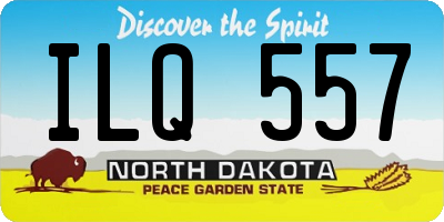 ND license plate ILQ557