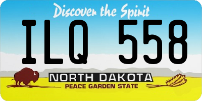 ND license plate ILQ558