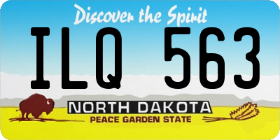 ND license plate ILQ563