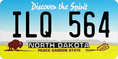 ND license plate ILQ564