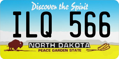 ND license plate ILQ566