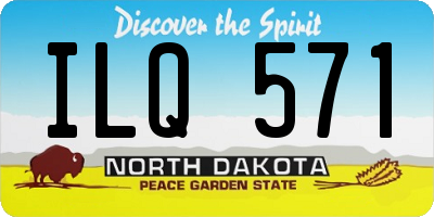 ND license plate ILQ571