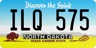 ND license plate ILQ575