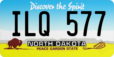 ND license plate ILQ577