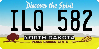 ND license plate ILQ582
