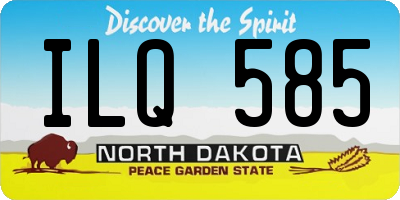 ND license plate ILQ585