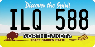 ND license plate ILQ588