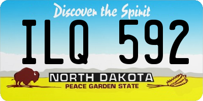 ND license plate ILQ592