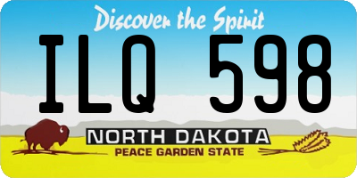 ND license plate ILQ598