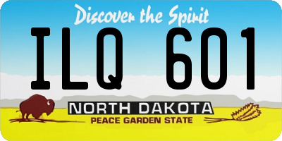 ND license plate ILQ601