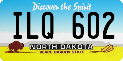 ND license plate ILQ602