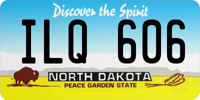 ND license plate ILQ606