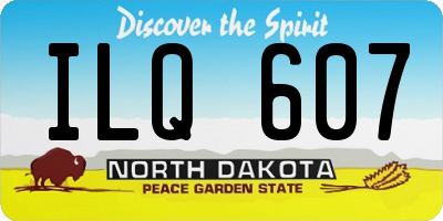 ND license plate ILQ607