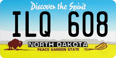 ND license plate ILQ608