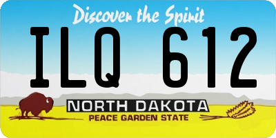 ND license plate ILQ612