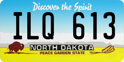 ND license plate ILQ613