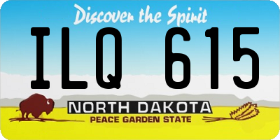 ND license plate ILQ615