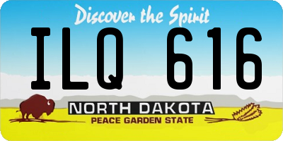 ND license plate ILQ616