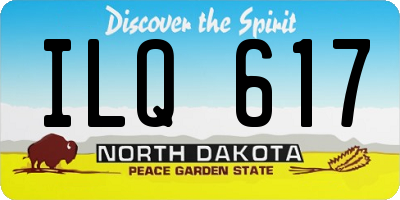 ND license plate ILQ617
