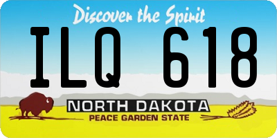 ND license plate ILQ618