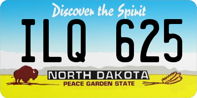 ND license plate ILQ625