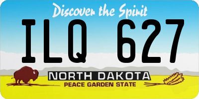 ND license plate ILQ627
