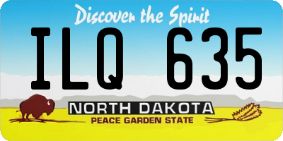 ND license plate ILQ635