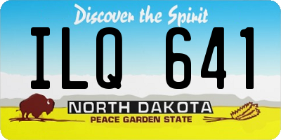 ND license plate ILQ641