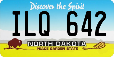 ND license plate ILQ642