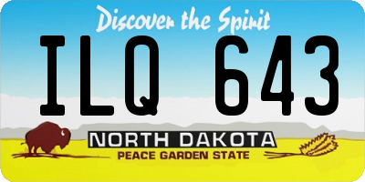 ND license plate ILQ643