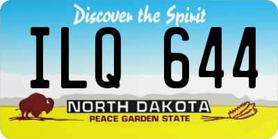 ND license plate ILQ644