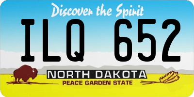 ND license plate ILQ652