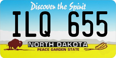ND license plate ILQ655