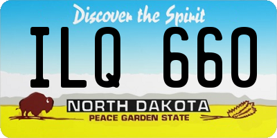 ND license plate ILQ660