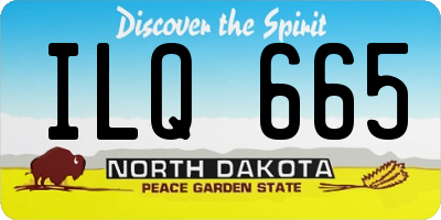 ND license plate ILQ665