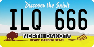 ND license plate ILQ666