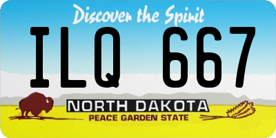 ND license plate ILQ667