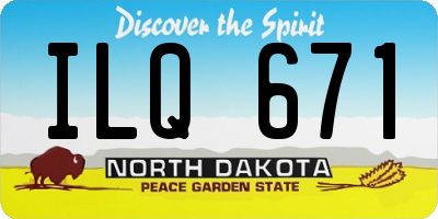 ND license plate ILQ671