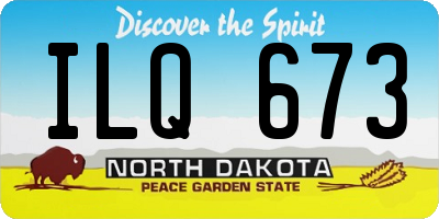 ND license plate ILQ673
