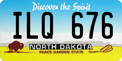 ND license plate ILQ676