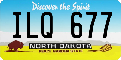 ND license plate ILQ677
