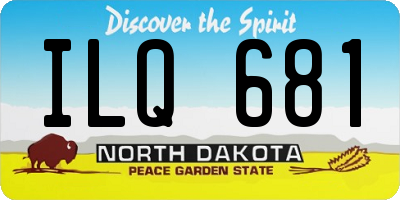 ND license plate ILQ681