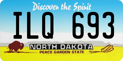 ND license plate ILQ693