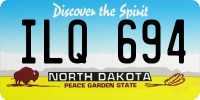 ND license plate ILQ694